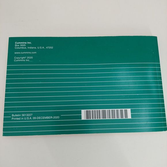 Cummins Owner's Manual B6.7 CM2450 B155B 2020 Edition Engine Maintenance Parts - Picture 10 of 16